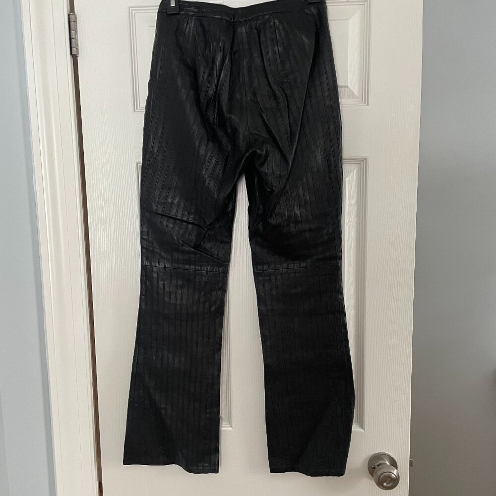 Cache black leather pants, size 2 - Picture 3 of 12